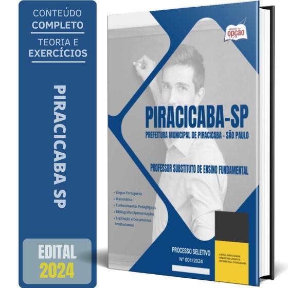 Imagem de Apostila Prefeitura Piracicaba Sp 2024 Professor Substituto