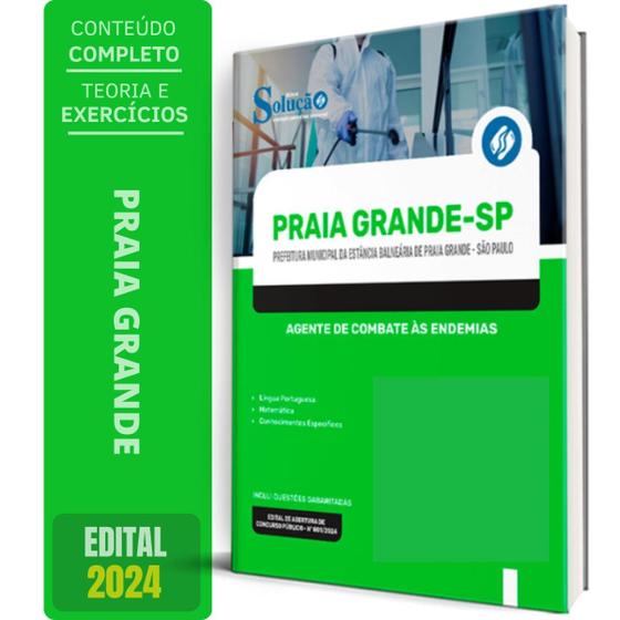 Imagem de Apostila Prefeitura Praia Grande Sp 2024 Agente Combate Às - Editora Solucao