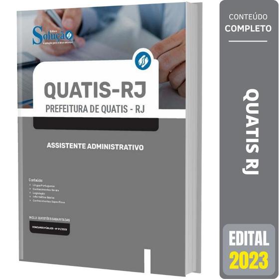 Imagem de Apostila Prefeitura Quatis Rj 2023 Assistente Administrativo