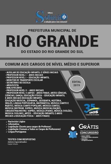 Imagem de Apostila Prefeitura Rio Grande Rs - Cargos Médio E Superior