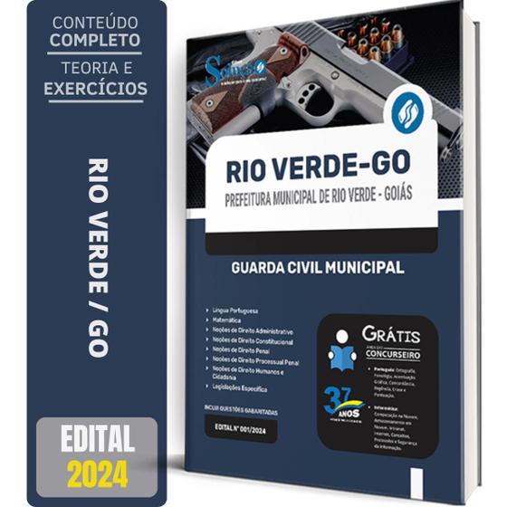 Imagem de Apostila Prefeitura Rio Verde Go 2024 Guarda Civil Municipal