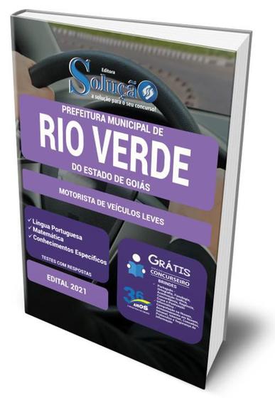 Imagem de Apostila Prefeitura Rio Verde Go - Motorista Veículos Leves