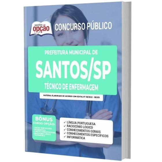 Imagem de Apostila Prefeitura Santos Sp - Técnico De Enfermagem