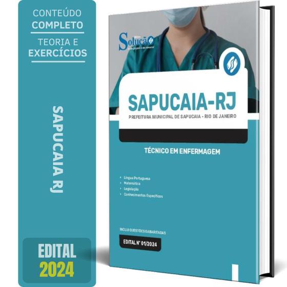 Imagem de Apostila Prefeitura Sapucaia Rj 2024 - Técnico Em Enfermagem