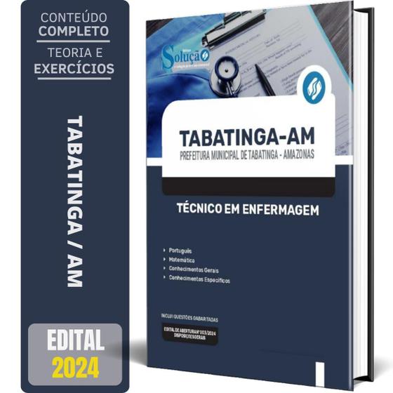 Imagem de Apostila Prefeitura Tabatinga Am 2024 Técnico Em Enfermagem