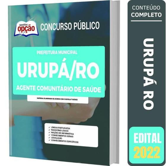 Imagem de Apostila Prefeitura Urupá Ro - Agente Comunitário De Saúde