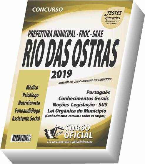 Imagem de Apostila Rio Das Ostras - Nível Superior - Saúde