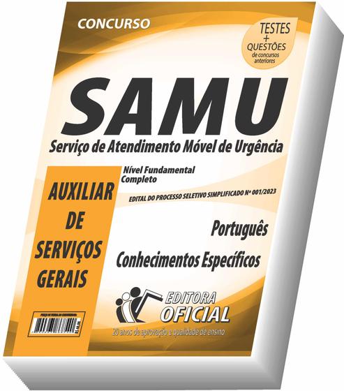 Imagem de Apostila SAMU - Auxiliar de Serviços Gerais