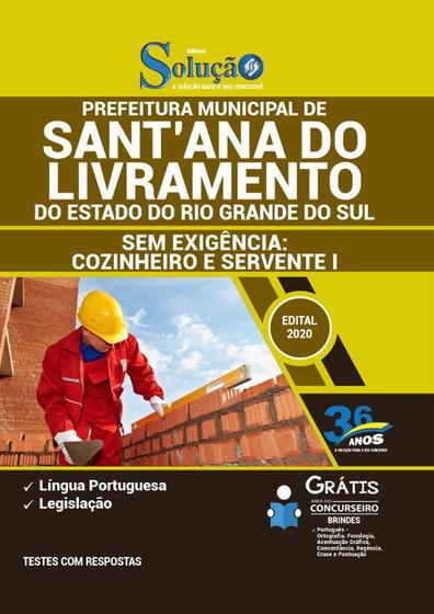 Imagem de Apostila Santana Do Livramento Rs - Cozinheiro E Servente 1