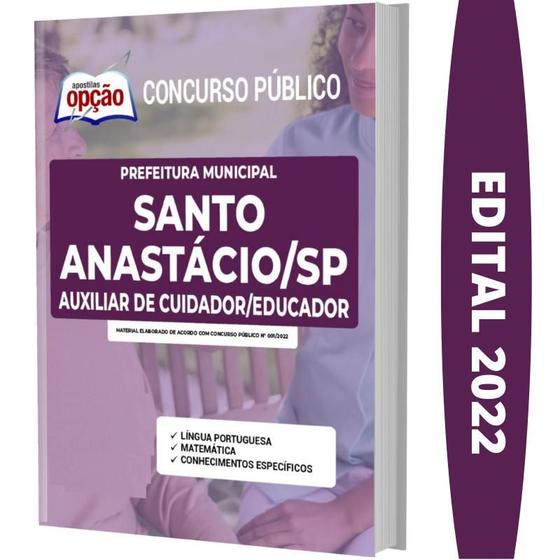 Imagem de Apostila Santo Anastácio Sp - Auxiliar De Cuidador Educador