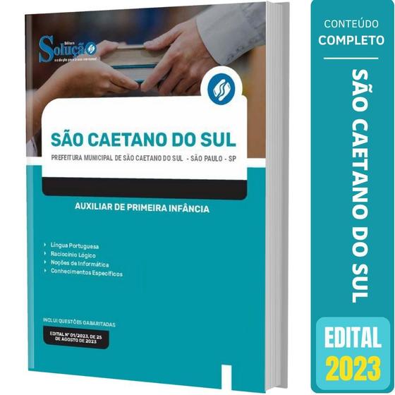 Imagem de Apostila São Caetano Do Sul 2023 Auxiliar Primeira Infância