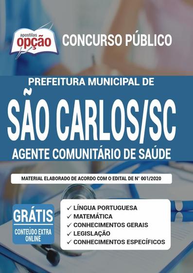 Imagem de Apostila São Carlos Sc - Agente Comunitário De Saúde