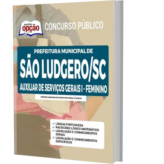 Imagem de Apostila São Ludgero - Auxiliar Serviços Gerais 1 Feminino