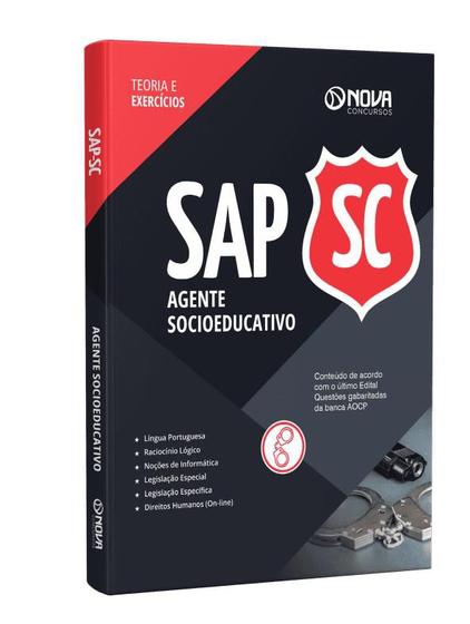 Imagem de Apostila SAP-SC 2024 - Agente Socioeducativo