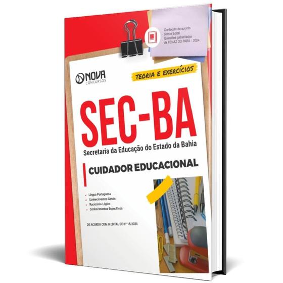 Imagem de Apostila Sec Ba 2024 - Cuidador Educacional