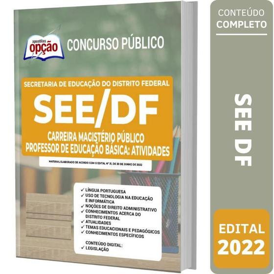 Imagem de Apostila Sedf - Professor De Educação Básica Atividades