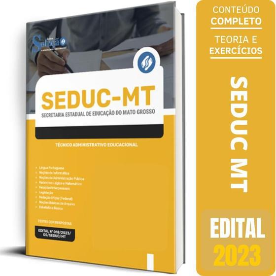 Imagem de Apostila Seduc Mt 2023 - Técnico Administrativo Educacional