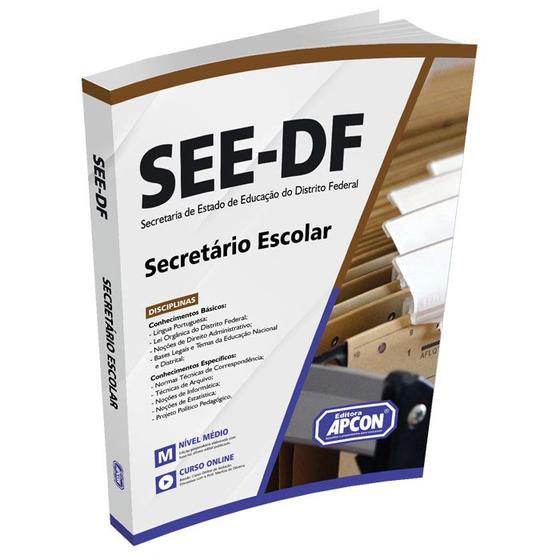 Imagem de Apostila SEE-DF 2021 - Secretário Escolar