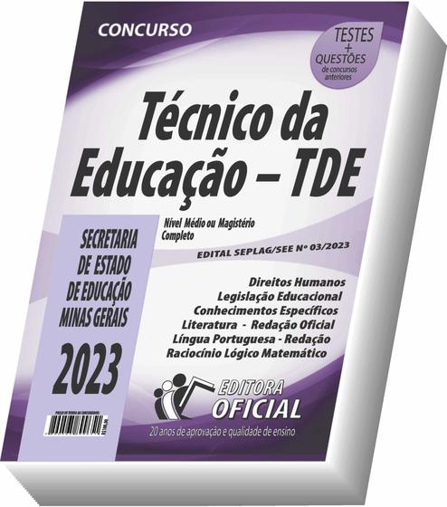 Imagem de Apostila SEE - MG - Técnico da Educação (TDE)