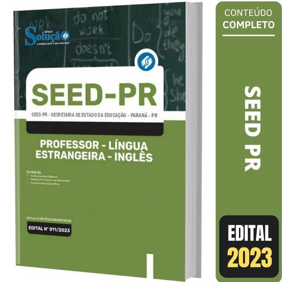 Imagem de Apostila Seed Pr - Professor - Língua Estrangeira - Inglês