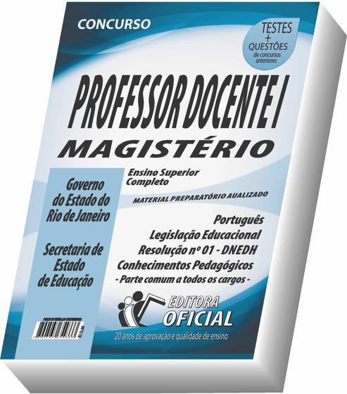 Imagem de Apostila SEEDUC-RJ - Professor Docente I - Magistério - Parte Comum aos Cargos