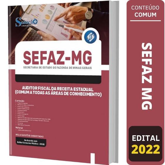 Imagem de Apostila Sefaz Mg - Comum Auditor Fiscal Da Receita Estadual