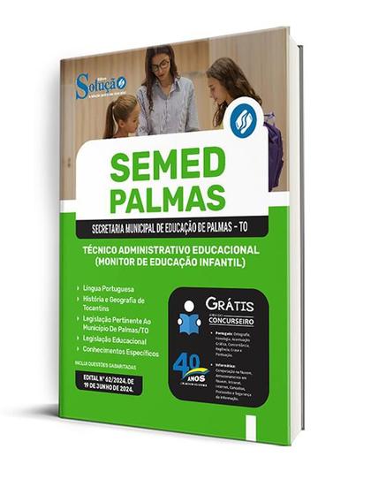 Imagem de Apostila SEMED Palmas - TO 2024 - Técnico Administrativo Educacional (Monitor de Educação Infantil)