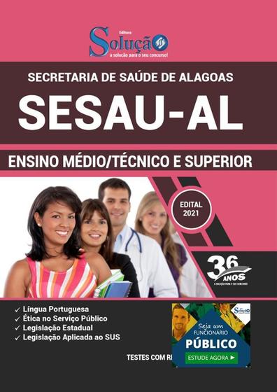 Imagem de Apostila Sesau Al - Cargos De Ensino Médio Técnico Superior