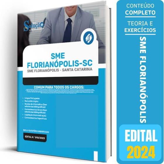 Imagem de Apostila Sme Florianópolis Sc 2024 - Comum Todos Os Cargos - Editora Solucao