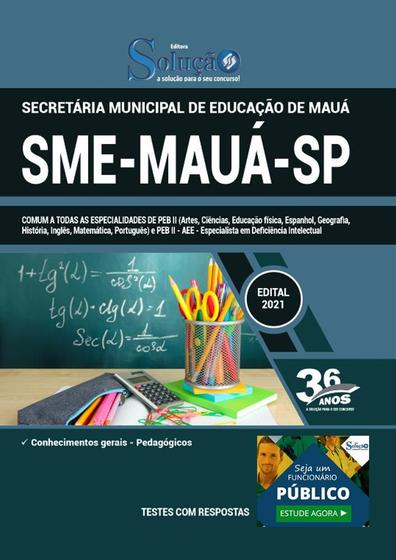 Imagem de Apostila SME Mauá SP - PEB II e PEB II - AEE