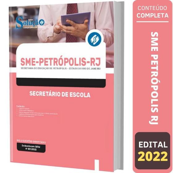 Imagem de Apostila Sme Petrópolis Rj - Secretário De Escola