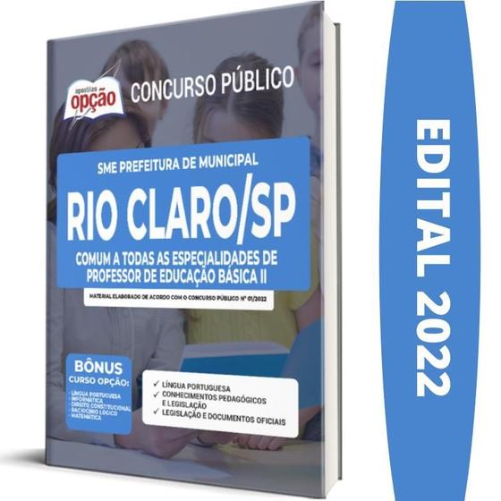 Imagem de Apostila Sme Rio Claro Sp Comum Professor Educação Básica 2