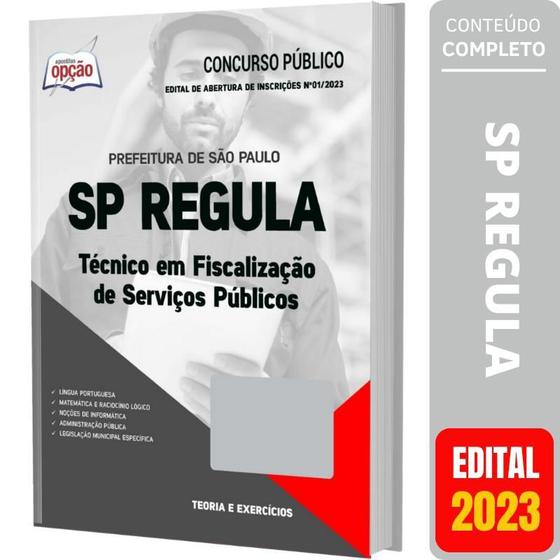 Imagem de Apostila Sp Regula 2023 Técnico Em Fiscalização Serviços