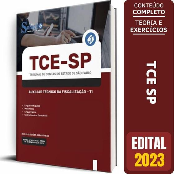 Imagem de Apostila Tce Sp 2023 - Auxiliar Técnico Da Fiscalização - Ti