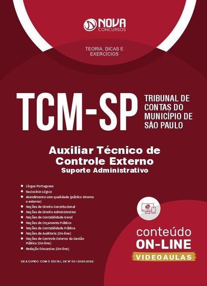 Imagem de Apostila TCM-SP - Auxiliar Técnico de Controle Externo - Suporte Administrativo - Nova Concursos