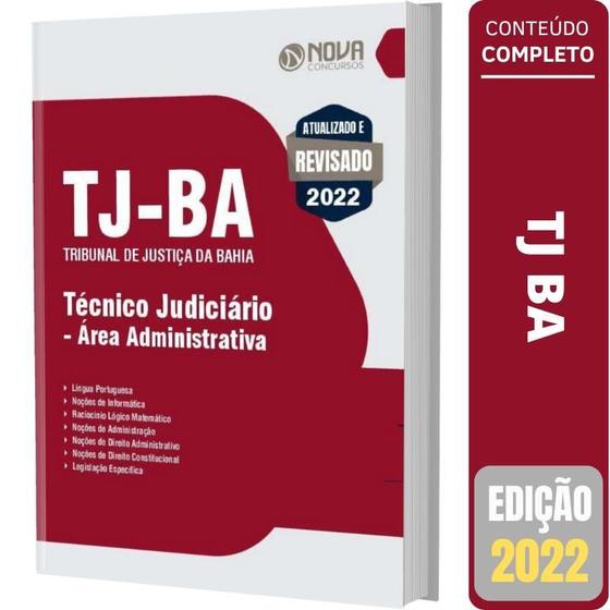 Imagem de Apostila Tj-Ba - Técnico Judiciário - Área Administrativa