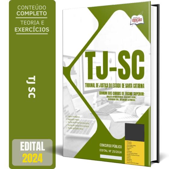 Imagem de Apostila Tj Sc 2024 - Comum Aos Cargos De Ensino Superior