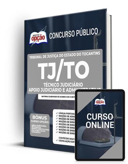 Imagem de Apostila TJ-TO - Técnico Judiciário - Apoio Judiciário e Administrativo