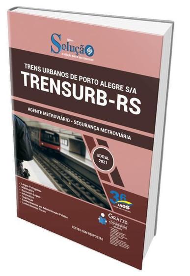 Imagem de Apostila Trensurb Rs - Agente Segurança Metroviária