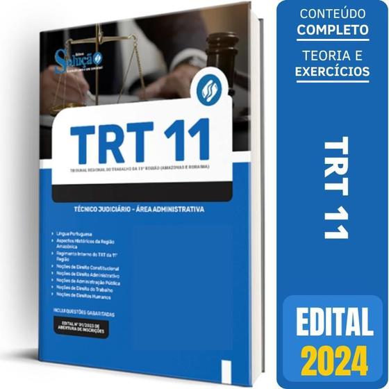 Imagem de Apostila Trt 11 2023 Técnico Judiciário Área Administrativa