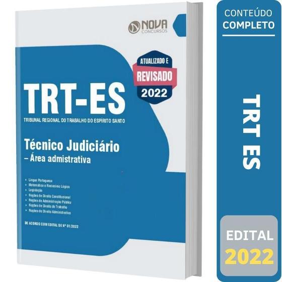 Imagem de Apostila Trt Es - Técnico Judiciário - Área Administrativa