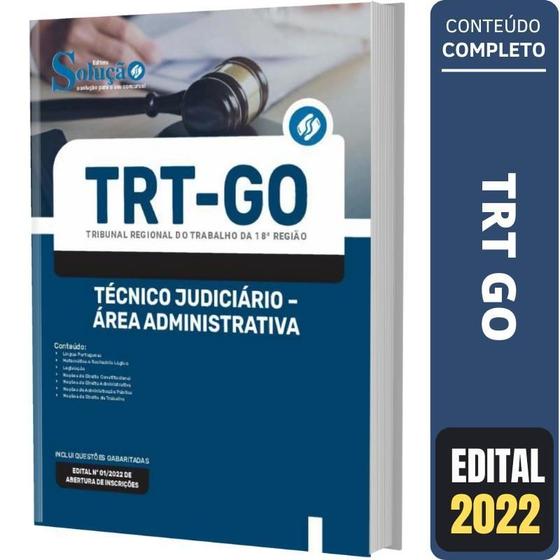 Imagem de Apostila Trt Go - Técnico Judiciário Área Administrativa