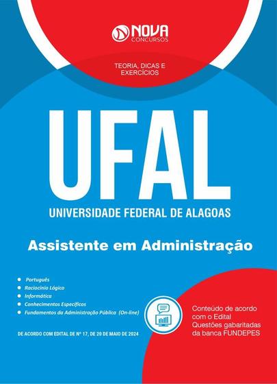 Imagem de Apostila UFAL 2024 - Assistente em Administração