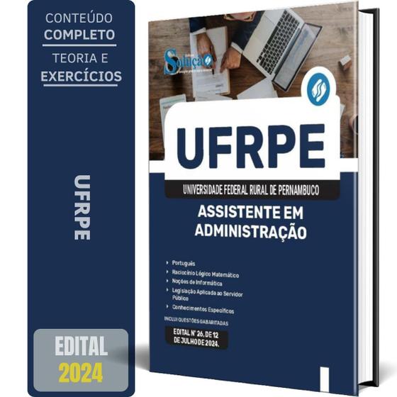 Imagem de Apostila Ufrpe 2024 - Assistente Em Administração