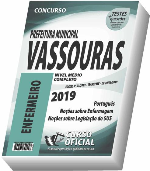 Imagem de Apostila Vassouras - Enfermeiro