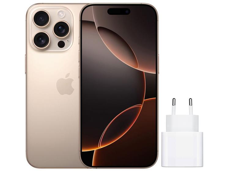 Imagem de Apple iPhone 16 Pro 128GB Titânio-deserto 6,3”