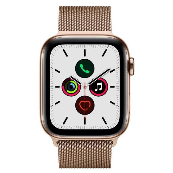 Smartwatch Apple Watch Series 5 44mm - Pulseira Aço - Dourado/rosa