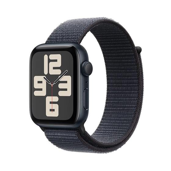 Imagem de Apple Watch SE GPS  Caixa meia-noite de alumínio  44 mm  Pulseira loop esportiva tinto