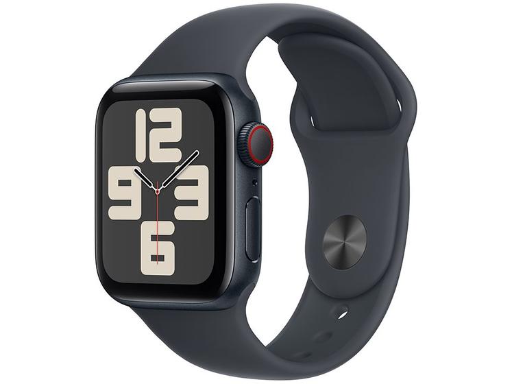 Imagem de Apple Watch SE GPS + Cellular Caixa Meia-noite de Alumínio 40mm Pulseira Esportiva Meia-noite P/M