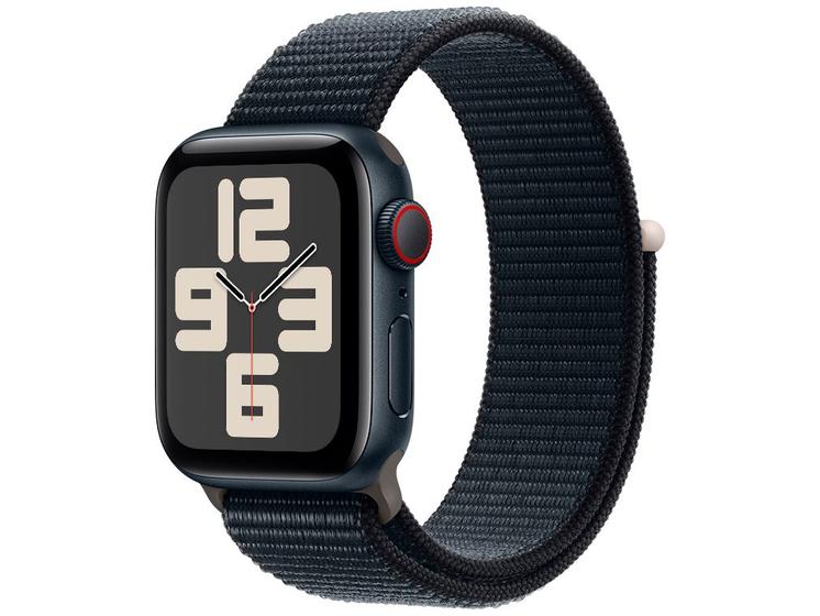 Imagem de Apple Watch SE GPS + Cellular Caixa Meia-noite de Alumínio 40mm Pulseira Loop Esportiva Meia-noite (Neutro em Carbono)